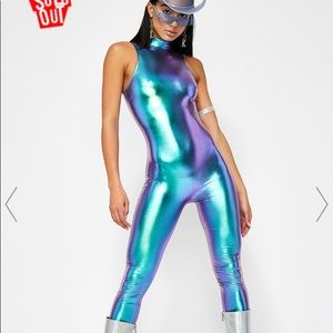 Galactic mami metallic catsuit dolls Kill
